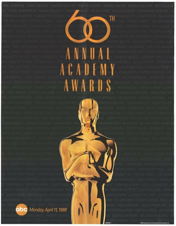 Постер фильма 60-я церемония вручения премии «Оскар»