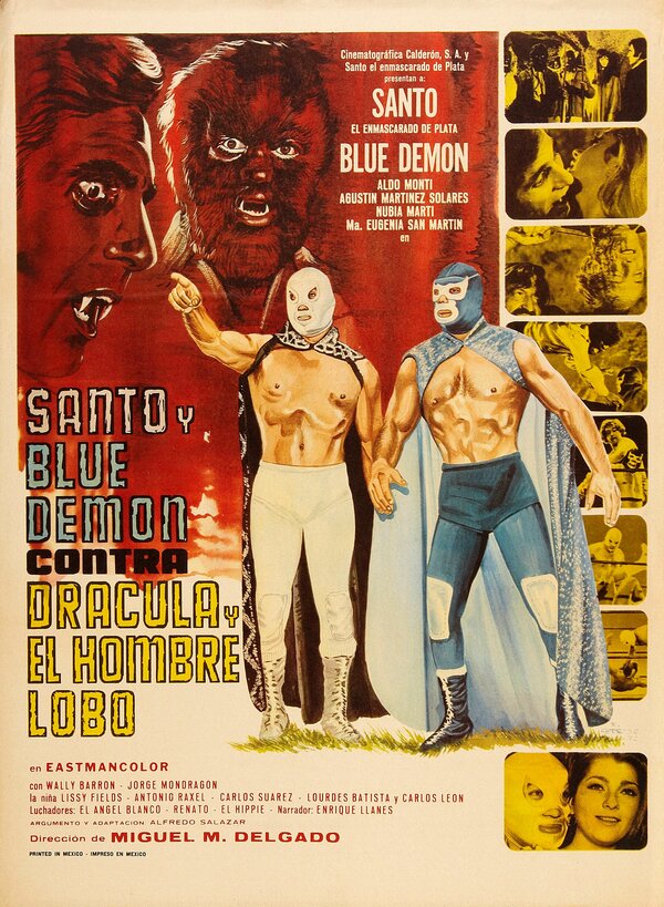Постер фильма Santo y Blue Demon vs Dracula y el Hombre Lobo