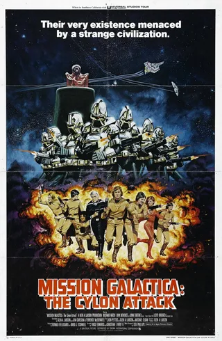 Постер Звездный крейсер Галактика: Атака сайлонов (1979)