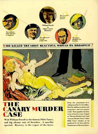 Постер Дело об убийстве канарейки (1929)
