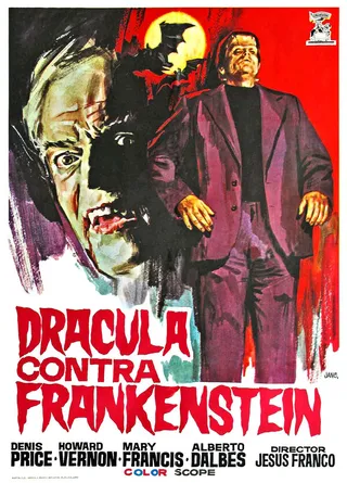 Постер Дракула против Франкенштейна (1972)