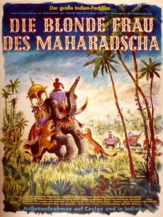 Постер Белокурая жена махараджи (1962)