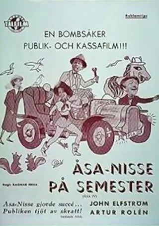Постер Åsa-Nisse på semester (1953)