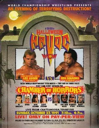 Постер WCW Разрушение на Хэллоуин (1991) Постер WCW Разрушение на Хэллоуин (1991)