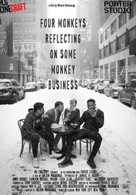 Four Monkeys Reflecting on Some Monkey Business