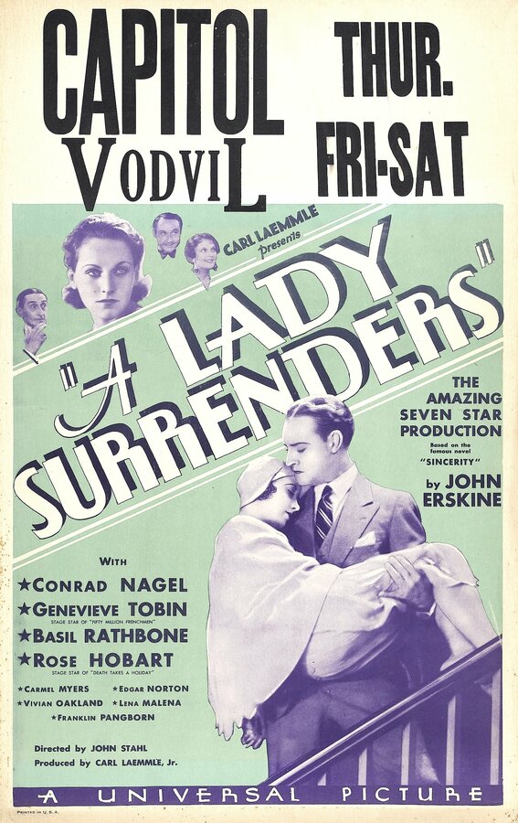Постер фильма A Lady Surrenders