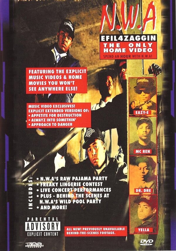 Постер фильма N.W.A.: Efil4zaggin - The Only Home Video