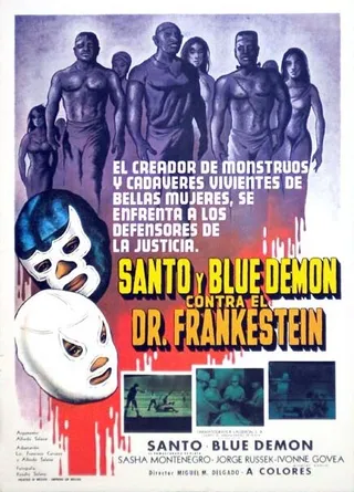 Постер Santo y Blue Demon contra el doctor Frankenstein (1974)