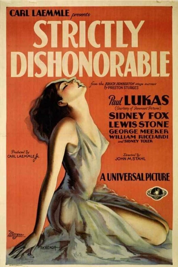 Постер фильма Strictly Dishonorable