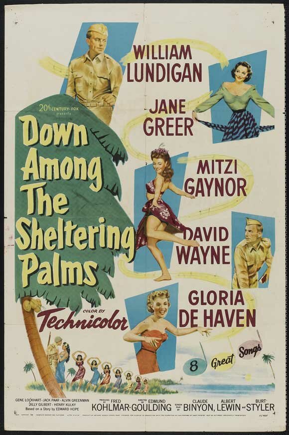 Постер фильма Down Among the Sheltering Palms