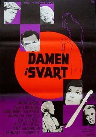 Постер Damen i svart (1958)