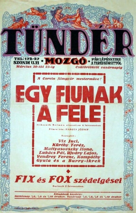 Постер фильма Egy fiúnak a fele