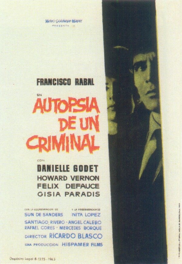 Постер фильма Autopsia de un criminal