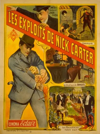 Постер Nick Carter, le roi des détectives - Épisode 6: Les bandits en habits noirs (1908)