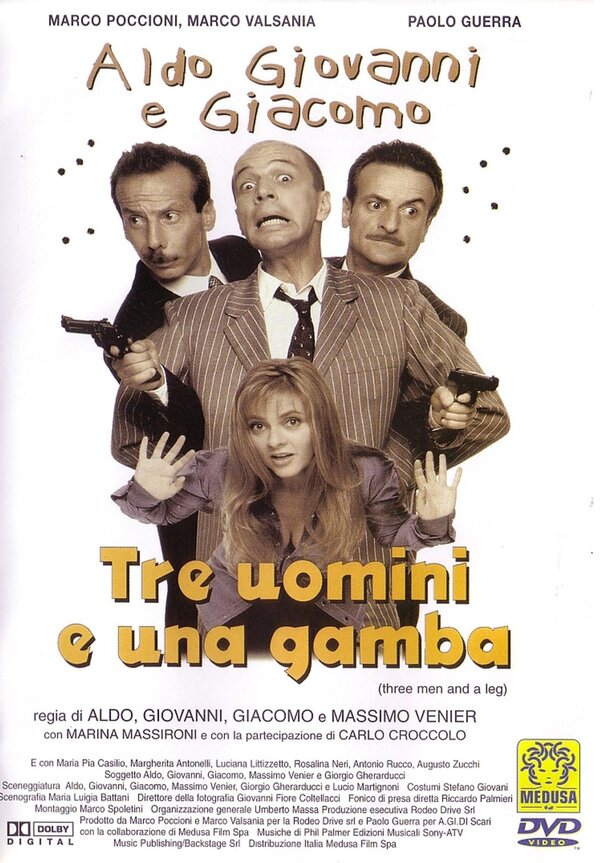 Постер фильма Трое мужчин и нога