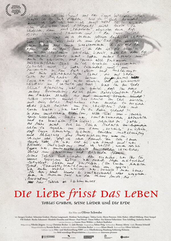 Постер фильма Die Liebe frisst das Leben, Tobias Gruben, seine Lieder und die Erde